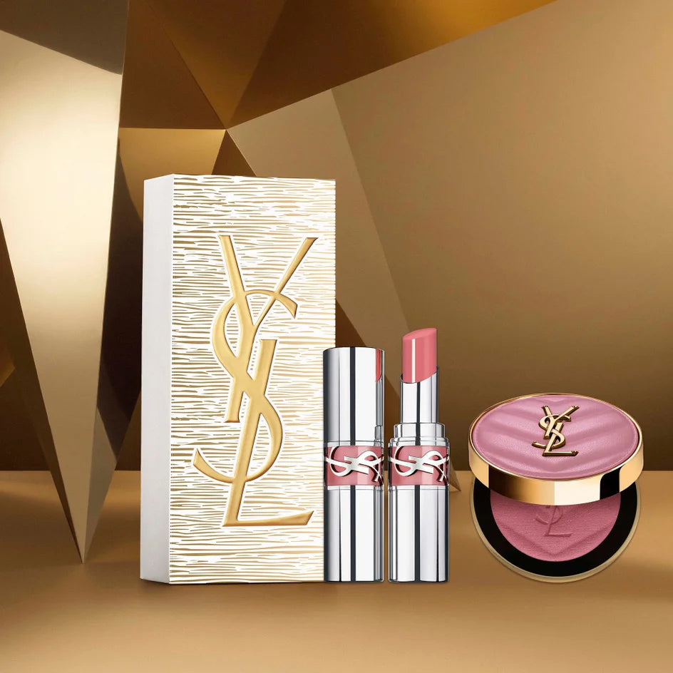 Yves Saint Laurent Make Me Blush Powder 44 & Loveshine lipstick 44 Gift Set